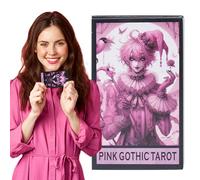 Tarot Cards - 78-Card Divination Set, Portable Oracle Tarot Deck for Board Game, Future and Past Insight, Psychological Guidance, Mystical Reading for Beginners, Party, Study