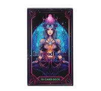 Tarot Cards, 78-Piece Deck, 4.13x2.48 inches Convenient Portability, Easy English Version, Inspired Neon Design for Beginners, Fortune Telling, Holiday Gatherings, Family Game
