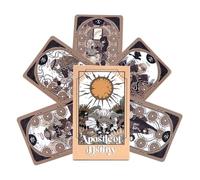 Tarot Cards - 78 Piece English Oracle Game Spiritual Guide Tool Promotes Meditation and Intuition Ideal for Astrology Studies Premium Divination Cards Deck for Dream Interpretation Learning