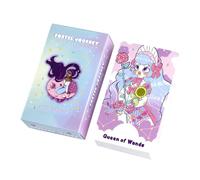 Tarot Cards - 78 Pieces Tarot Deck for Future and Past, Psychological Divination Intuitive Symbolism with Smooth Shuffle Finish, Board Game for Adults, Party, Spiritual Use, 4.06x2.36 inches