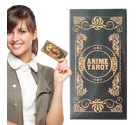 Tarot Cards - 78-Sheet Anime Tarot Deck, Beginner-Friendly Full English Deck, Fortune Telling Games Tool, Easy Learning Card Set, Board Game Accessory for School, Game Room, Camping