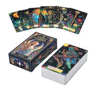 Tarot Cards 78 Sheets Interactive Divination Table Game | Classic Tarot Deck with Meanings for Dorm Camping Picnic Travel Home Gathering Party
