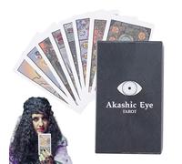 Tarot Cards, 79 Cards Fate Divination Deck, 4.13x2.44 inches Mysterious Art Eye Board Game for, Holiday Gathering, Outdoor Travel and Spiritual Exploration