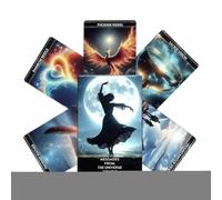 Tarot Cards Beginners 36 Sheets - Portable Divination Set with Meaning Overview, Spiritual Flashcard Deck for Intuition Promotion, Meditative Cards for Adults, Teenagers, Family Evenings, Travel