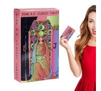 Tarot Cards Beginners, Oracle Card Reading Deck, Tarot Card Learning Set, Illustrated Guidebook Practice Cards, Easy Interpretation Reference Design, 78 Pieces 10.2 x 6.3 cm, for Witch Positive