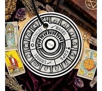 Tarot Cards Coin for Divination Readings, Spin and Stop Decision Tool, Fortune Telling Deck Spinner (Antique Silver)