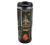 Tarot Cards Cute Travel Mugs with Lids Stainless Steel Insulated Two Layer Coffee Cups Tumblers for Hot Cold Drinks
