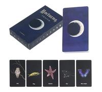 Tarot Cards Deck - 48 Card Moon Oracle Learning Set | Reading Guidance Future Predictions Mindfulness Meditation | Spiritual Abstract Art Divination Women Men Self Discovery