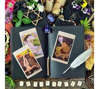 Tarot Cards Deck - 78-Sheet Party Board Deck Mythic Divination | Fortune Telling Cards Full English Tarot Set for Game Room, Camping, Team Activities, School, Parties and Fun Social Events