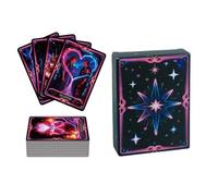 Tarot Cards Deck, 8.9x6.4x1.7cm Portable Neon Board Game, Spiritual Fortune Reading Entertainment Tool, Family Holiday Festival Social Interaction Choice, Suitable For Adults Travel Gatherings Nights