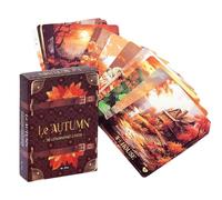 Tarot Cards Deck - Divination Set for Meditation | Paper with 36 Piece Fall Aesthetic Design, Compact Fortune Telling Tool, Halloween Party Accessory, Spiritual Practice Aid