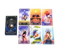 Tarot Cards Deck - Fortune Telling Tool Oracle Deck for Travel Party Spiritual Guidance Meditation Personal Growth, Mystical Card Game for Beginners, Compact Spiritual Entertainment Set