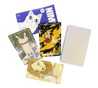 Tarot Cards Deck, White Cat Pattern Fortune Telling Game, 78-Piece Oracle Cards for Adults Women Home Travel Party, Spiritual Guidance Meditation Personal Growth, Mystical Reading, Portable Fun
