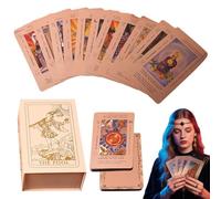 Tarot Cards Deck with Guide Book 78 Cards Rose Gold Foil Design Tarot Cards for Beginners and Experts Witchy and Spiritual Gifts for Women Fans Collectors (A)