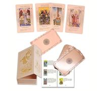 Tarot Cards Deck with Guide Book - 78 Classic Original Rose Gold Tarot Cards for Fortune Telling, Tarot Cards for Beginners with Meanings on Them