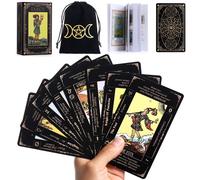 Tarot Cards Deck with Guide Book & Linen Carry Bag - 78 Classic Original Tarot Cards for Fortune Telling - Ideal for Beginners to Experts, with
