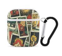 Tarot Cards Earbuds Case for Airpods 1 2 Accessories Hard Earphones Cover with Keychain