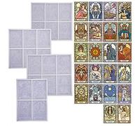 Tarot Cards Epoxy Resin Moulds,Resin Moulds Silicone for Making Constellation Compass Tarot Card Divination Compass Home Decoration Crafts Decoration