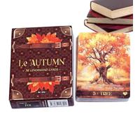 Tarot Cards - Fall Fortune Deck, 36 Piece Divination Set with Aesthetic Illustrated Imagery, Spiritual Meditation Tool, Oracle Guidance Kit, Mystical Learning Cards for Kids Adults Kitchen School
