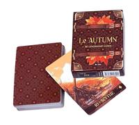 Tarot Cards - Fall Fortune Deck, 36 Pieces Aesthetic Card For Meditation, Seasonal Illustrated Pack With Classic Symbols, Studio Supply, Divination Set For Study Areas, Lounges And Classrooms