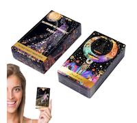 Tarot Cards, Fate Divination Deck, Tabletop Oracle Game, 78-Piece Fortune Telling Set, Mystical Cardboard Design, for Parties, Holidays, Family, Spiritual Fun and More