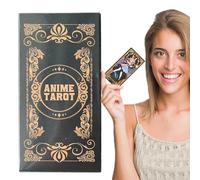 Tarot Cards for Beginners, Anime-Inspired 78-Sheet Divination Deck, Full English Fortune-Telling Cards for Camping, School & Game Room