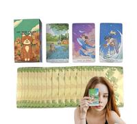 Tarot Cards for Beginners, Beginner Tarot Cards with Meanings - 78X Oracle Deck 10.5 x 6.2 cm Pocket Size Year Theme Spirit Book Affirmation Adventure Reading Telling Astrology