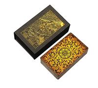 Tarot cards made of gold foil, PVC, waterproof, board game, tarot cards for beginners, waite-tarot deck cards with guidelines, tarot cards