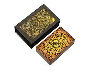 Tarot cards made of gold foil, PVC, waterproof, board game, tarot cards for beginners, waite-tarot deck cards with guidelines, tarot cards