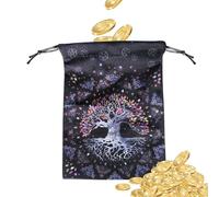 Tarot Cards - Moon Phase Flannel Storage Box, Soft Protective with Drawstring in Elegant Design | Secure Organisation for the Oracolo Rune Tarot Cards, 200 lbs, riferimento alla descrizione, See