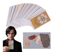 Tarot Cards, Oracle Deck, Fate Divination Cards, Portable 60-Count Entertainment Set with Guide, Family Game Kit for Home Club Vacation Workplace Outdoor, 3.94x2.36 inches