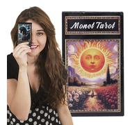 Tarot Cards, Oracle Deck, Unique Design, Mystic Fate, Clear Divination, Joyful Play, Beginner Guide with Crystal Tips, Travel Game for Pure Insight, Vivid Magic Aura