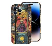 Tarot Cards Printed Phone Case Slim Hard Cellphone Protective Cover Unisex Compatible with iPhone 14/14 Plus/14 Pro/14 Pro Max