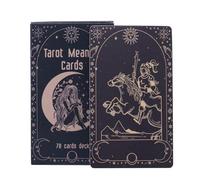 Tarot Cards - Set of 78 English Version Tarot Deck for Prediction, Easy Read Standard with Table Play, Board Game for Lovers Friends Family Nights Parties, 4.06x2.36 Inches