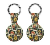 Tarot Cards Silicone Case for Airtag Holder Keyring with Item Tag Finders Accessories