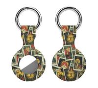 Tarot Cards Silicone Case for Airtag Holder Keyring with Item Tag Finders Accessories