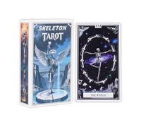 Tarot Cards Skeleton, Fortune Telling Deck, 78 Piece Spiritual Tarot Cards with Deep Connections, Divination Game Set, Personal Growth Tool with Insightful Guide, Meditation Supplies
