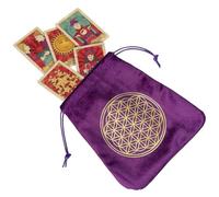 Tarot Cards: Sturdy Handmade Velvet Bags for Using Papers, Soul Table Cards and Magic Nuts, Decorative Bag with Zipper Closure, Mystic Bag with & s