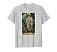 Tarot Cards Tarot Card 9 The Hermit T-Shirt, Men, Silver Grey, 3X-Large