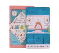 Tarot Cards, Tarot Deck, Fun Divination Easy Setup Coated Paper Portable Size Family Entertainment, Board Game Cards for Gathering, Picnic, Camping, 4.06 x 2.36 inches