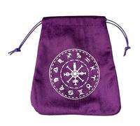 Tarot Cards Velvet Cloth Bag - Drawstring Pouches, Soft Organizer | Decorative Storage Sacks, Mystical Accessories Carrier with Symbolic Patterns, Esoteric Talisman Holder During Psychic Readings
