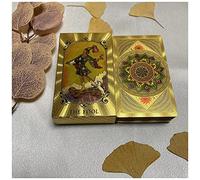 Tarot Cards with Guidebook - 78 PVC Waterproof Anti-Wrinkle Luxury Gold Foil Tarot Cards Deck with Exquisite Box for Beginners, Divination Tool