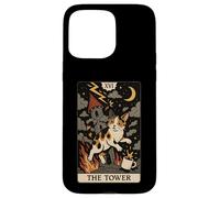Tarot Cat The Tower for Introverts and Cat Fans Case for iPhone 15 Pro Max