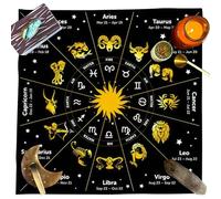 Tarot Cloth,19.68x19.68in Square Alter Cloth for Tarot Table | Table Cloth, Witchery Supplies, Moon Phase Butterfly Sun Mat for Altar Events, Counselor Magician