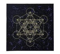 Tarot Cloth Metatrone's Crystal Grid Tablecloth Divination Cards Table Cloth Tapestry Supply Tarots Horizontal For Bedroom Aesthetic Moon Wall Hanging