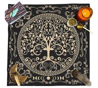Tarot Cloth Table, Non Slip Multipurpose Desk Cover, 19.69x19.69 inches Soft Mysterious Tablecloth, Portable for Enthusiasts, Counselors, Spiritual Readings, Meditation Sessions