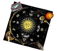 Tarot Cloth, Tarot Tablecloth,Velvet Tablecloth 19.68x19.68 Inch Alter Cloth - Tarot Cloth, Moon Phase Butterfly Solar Printing, Supplies for Picnic