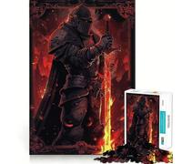 Tarot Dark Knight Fantasy Teenagers 1000 Piece Jigsaw Puzzle Memory Gain Light Relax Design Assembly Wall Art Decor (38x52cm)