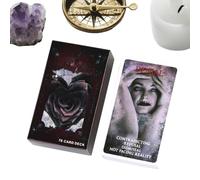 Tarot Deck 78 Pieces Love Theme, Oracle Spirit Card Set with Guide Book, Beginner Spreads for Couples, Tabletop Play