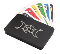 TAROT DECK BOX Iron Tarot Storage Case, Portable Board Game Accessory | Lightweight Protection Box for School, Travel, Indoor Outdoor, Collecting Fam